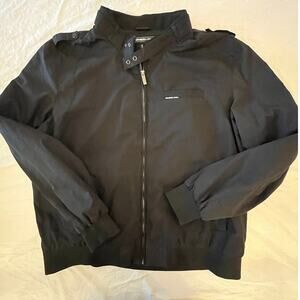 Members Only Black Bomber Jacket 3XL